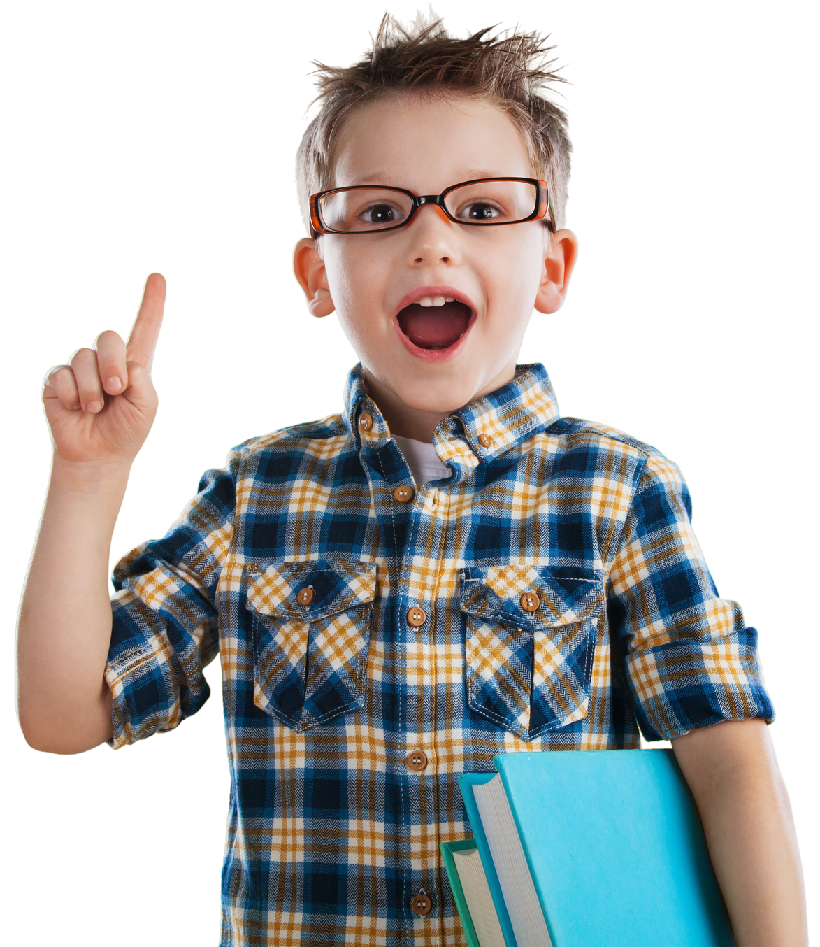 Smart Young Boy Show Finger up